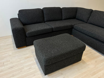 Divansoffa med fotpall
